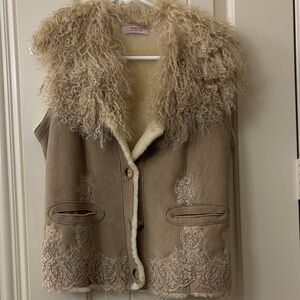 Genuine shearling vest